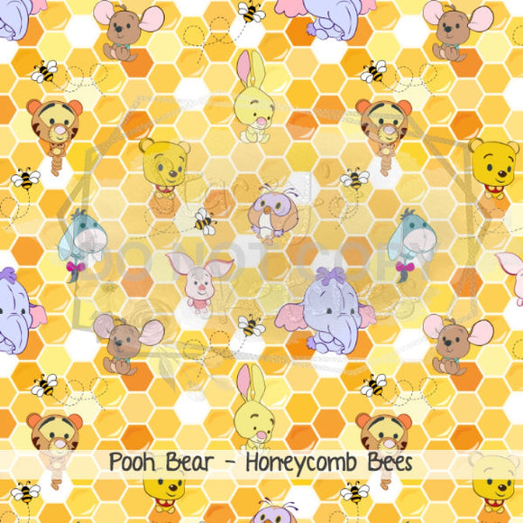 Fabart Design - Showcase Sa Designer Staceys Sketches Pooh Bear Bees Fabric