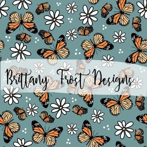 FABArt Design - Brittany Frost Blue Monarch Butterflies